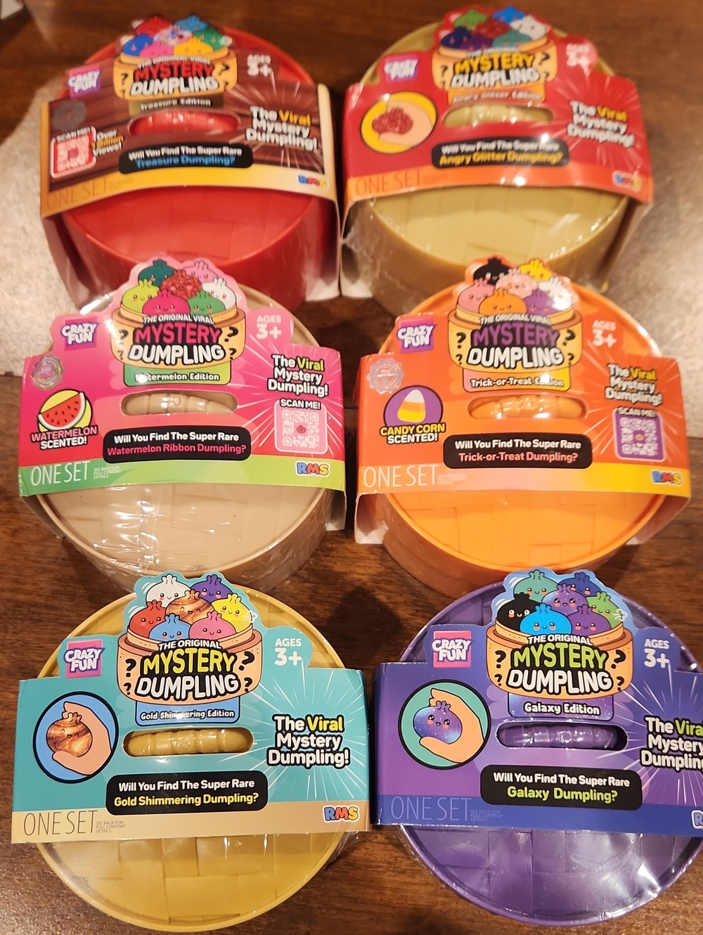 RMS CRAZY FUN ASSORTED LOT OF 6 MYSTERY DUMPLINGS NEW AND SEALED!!